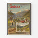 Vintage Swiss Poster Rhône Valley Railway J.S.