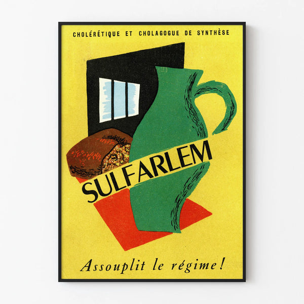Vintage Sulfarlem advertising poster for retro wall decoration