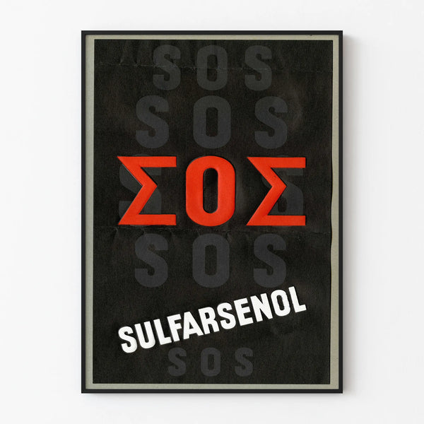 Vintage decorative poster Sulfarsenol SOS