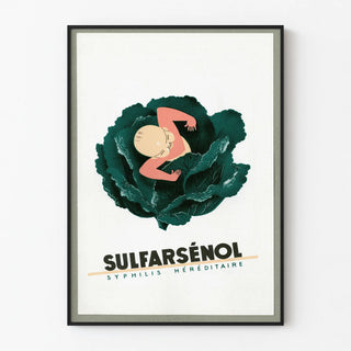 Vintage poster of Sulfarsénol for hereditary syphilis