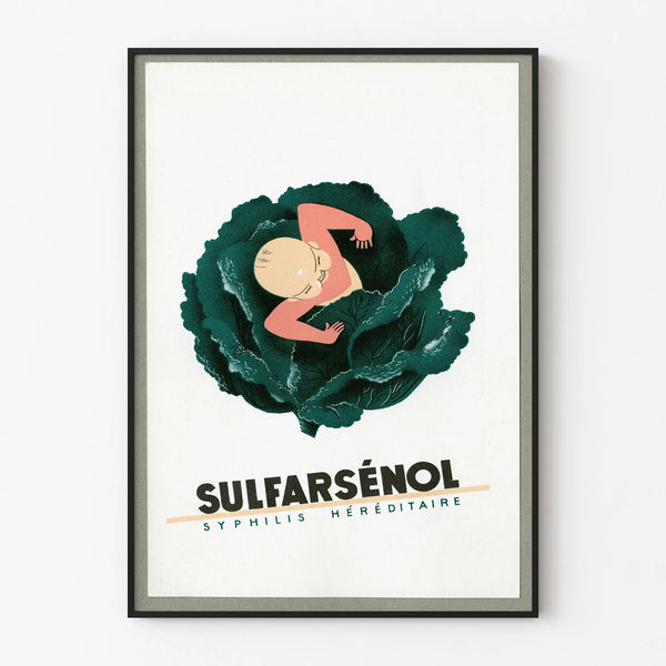 Vintage poster of Sulfarsénol for hereditary syphilis