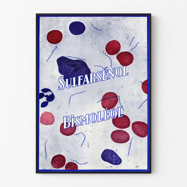 Vintage Poster Sulfarsénol Bismoléol Scientific Wall Decoration