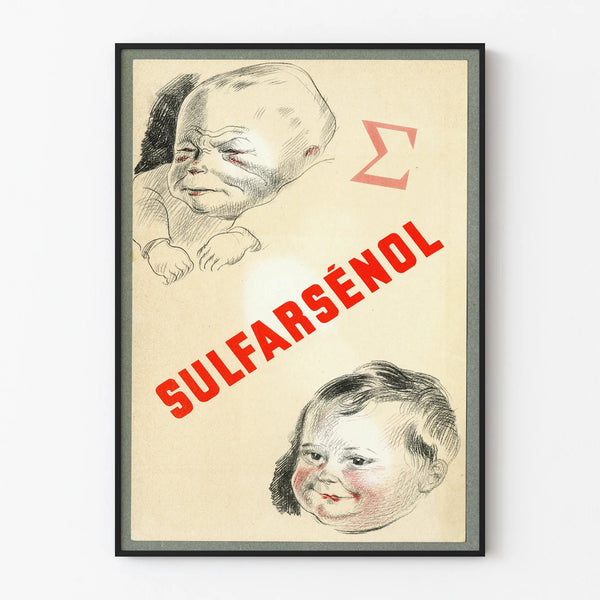 Vintage Sulfarsénol poster - Retro wall decoration