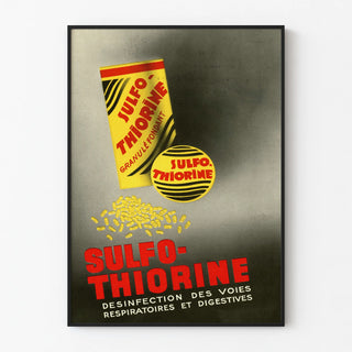 Vintage poster for Sulfo-Thiorine disinfection of respiratory and digestive tracts