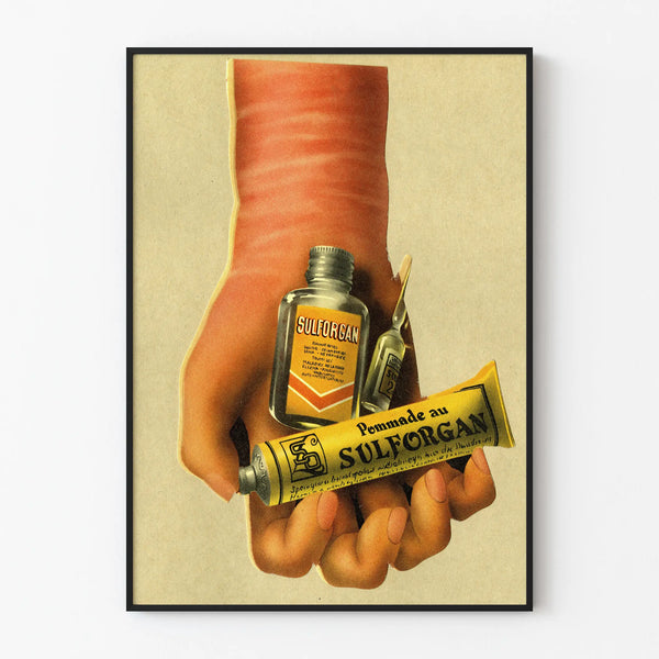 Vintage poster wall decoration Sulforgan