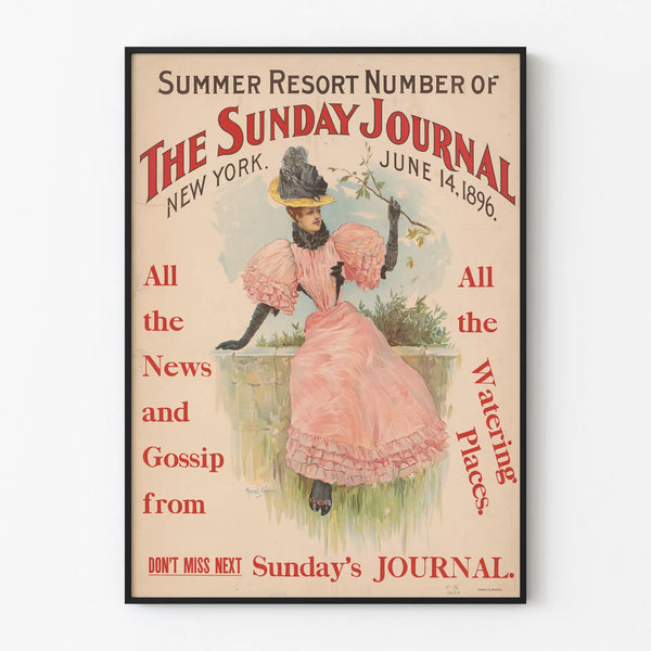 Vintage Poster The Sunday Journal New York 1896