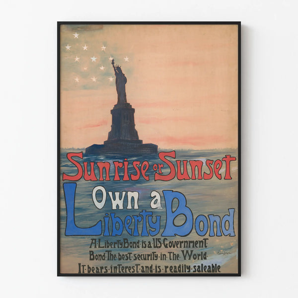 Vintage Poster Sunrise or Sunset Own a Liberty Bond