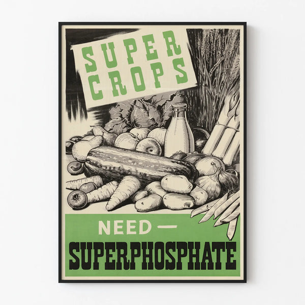 Vintage Poster Super Crops Superphosphate Wall Decoration