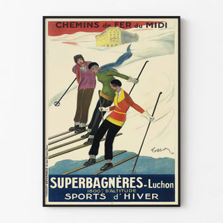 Vintage Poster Superbagneres Luchon Winter Sports 1929