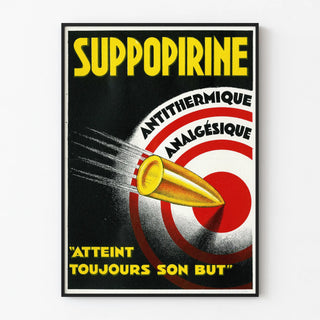 Vintage poster for pain relief and antithermic Suppopirine