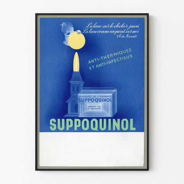 Vintage SUPPOQUINOL advertising poster for wall decoration