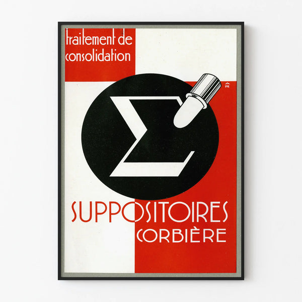 Vintage poster for Corbière suppositories, consolidation treatment