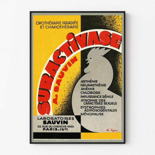 Vintage advertising poster Suractivase - retro wall decoration