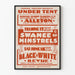Vintage poster Under Tent Swanee Minstrels and Black & White Revue