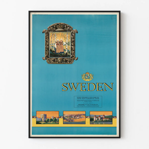 Vintage suede poster - Scandinavian wall decoration