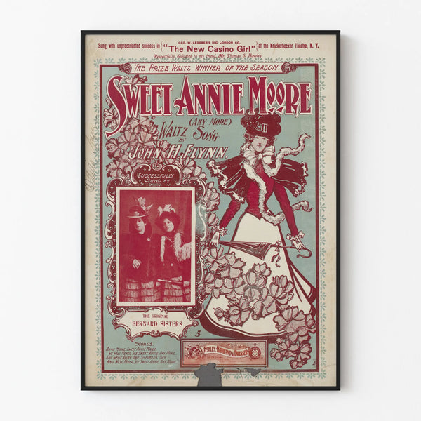 Vintage poster of Sweet Annie Moore for wall decoration