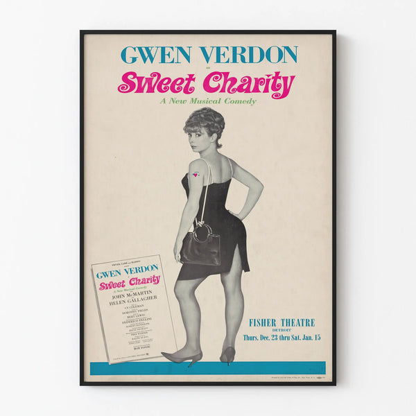Vintage poster Sweet Charity - Musical theatre wall decor
