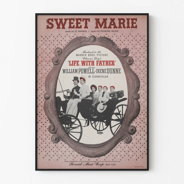 Vintage poster Sweet Marie retro wall decoration