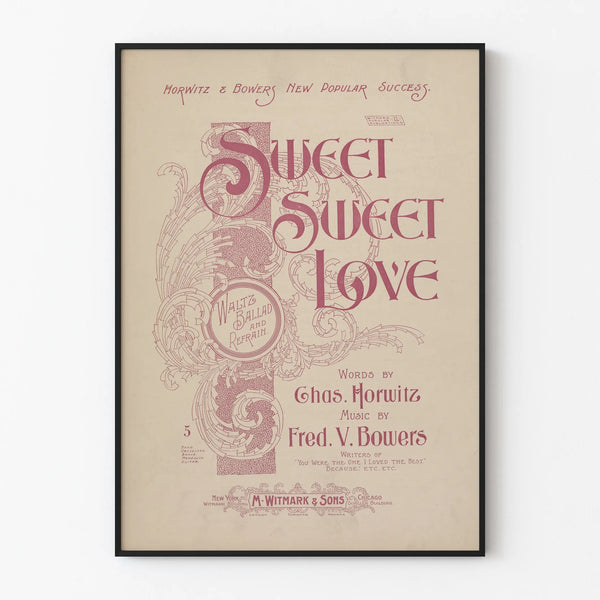 Vintage Poster Sweet Sweet Love for Wall Decoration
