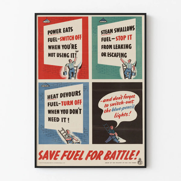 Vintage Fuel Economy Poster - Industrial Wall Decoration