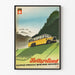 Vintage Swiss Postal Bus Poster Alps