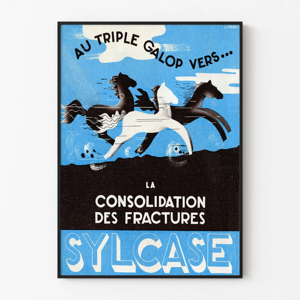 Vintage Poster Sylcase Horse Race Wall Decoration