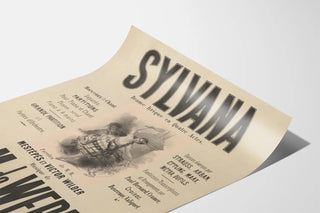 Vintage poster Sylvana lyrical drama in four acts