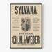 Vintage poster Sylvana lyrical drama in four acts
