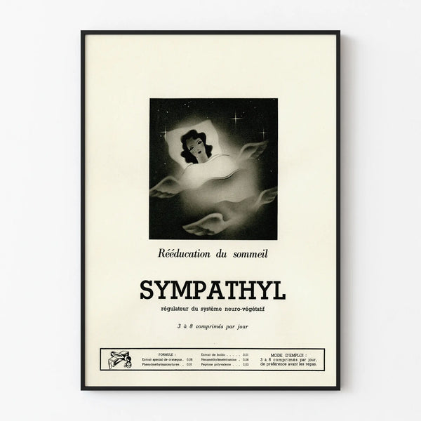 Vintage poster Sympathyl - Sleep rehabilitation, medical wall decoration