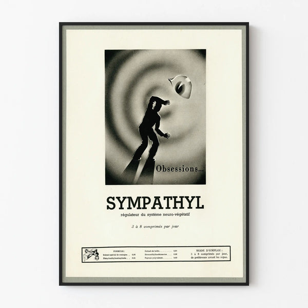 Vintage advertising poster for Sympathyl neurovegetative regulator