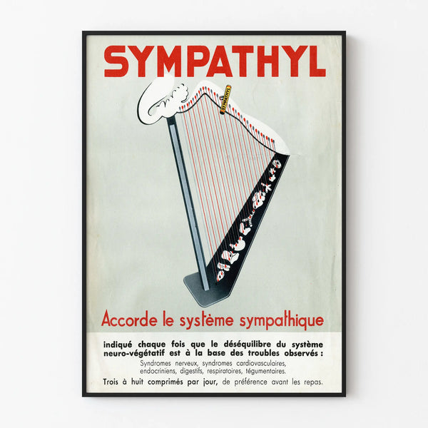 Vintage poster SYMPATHYL medical wall decoration