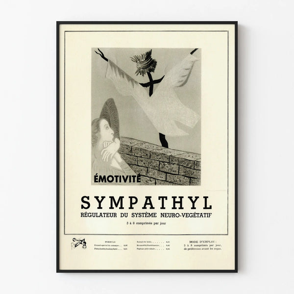 Vintage poster Sympathyl neurovegetative system regulator