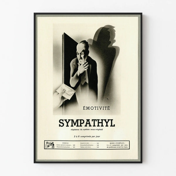 Vintage poster Sympathyl regulator of the neurovegetative system