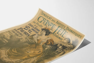 Vintage Poster of the Grand Costumed Celebration of Dramatic Artists