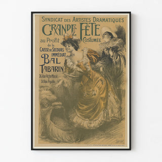 Vintage Poster of the Grand Costumed Celebration of Dramatic Artists