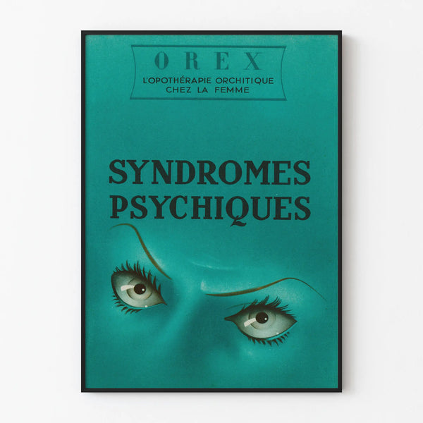 Vintage Poster of Psychic Syndromes - Medical Wall Decoration