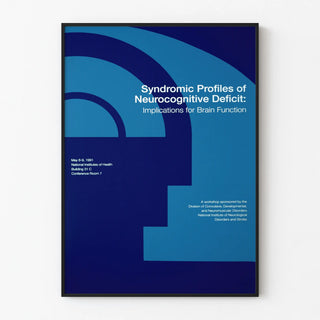 Graphical poster of the brain and neurocognition for wall decoration