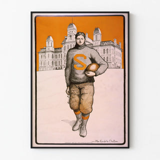 Vintage poster of American football player Syracuse University 1903