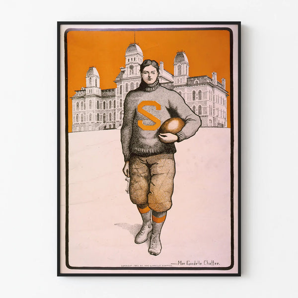 Vintage poster of American football player Syracuse University 1903