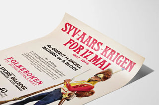 Historical Poster Syv-Aars-Krigen for Wall Decoration
