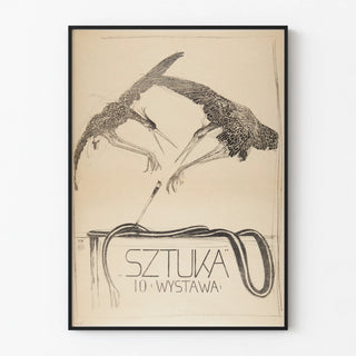Vintage art exhibition poster Sztuka 10