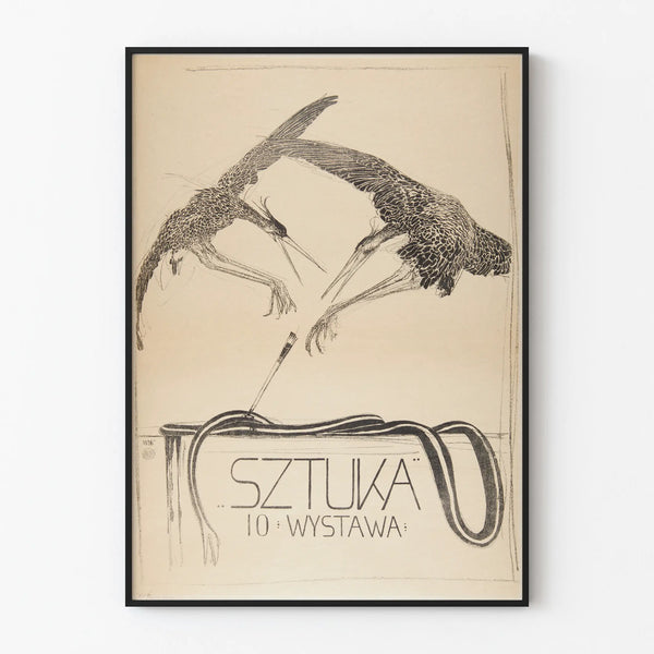 Vintage art exhibition poster Sztuka 10