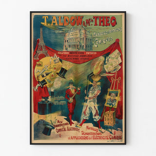 Vintage poster T. Aldow & M. le Théo Parodies and Comic Imitations