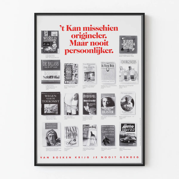 Vintage Dutch Book Poster - Original Wall Decoration