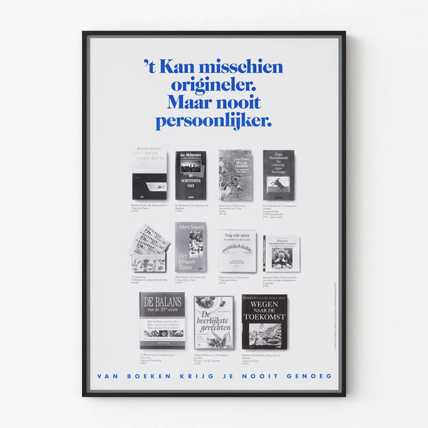 Decorative Wall Poster Inspiration Books - 't Kan misschien origineler. Maar nooit persoonlijker.