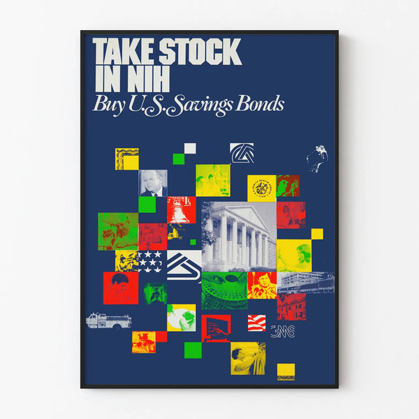 Vintage Decorative Poster Take Stock in NIH - American Poster U.S. Savings Bonds