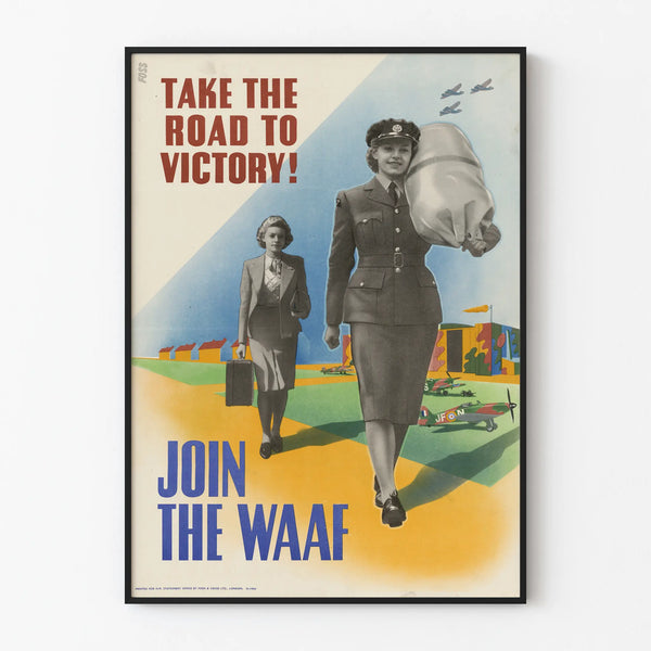 Vintage Recruitment Poster of WAAF - Military Wall Decoration