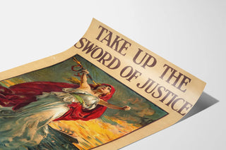 Vintage Poster Take Up the Sword of Justice