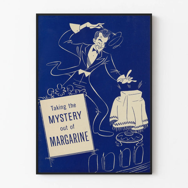 Vintage Poster Mysticism and Margarine - Retro Wall Decoration