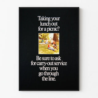 Vintage Picnic Carry-Out Service Poster